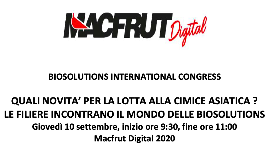 Biosolutions international congress: Quali novità per la lotta alla cimice asiatica?